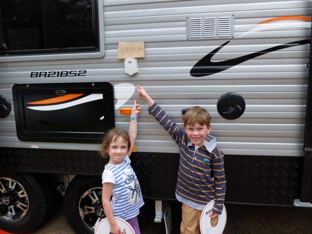 Denver and April and the official naming ceremony