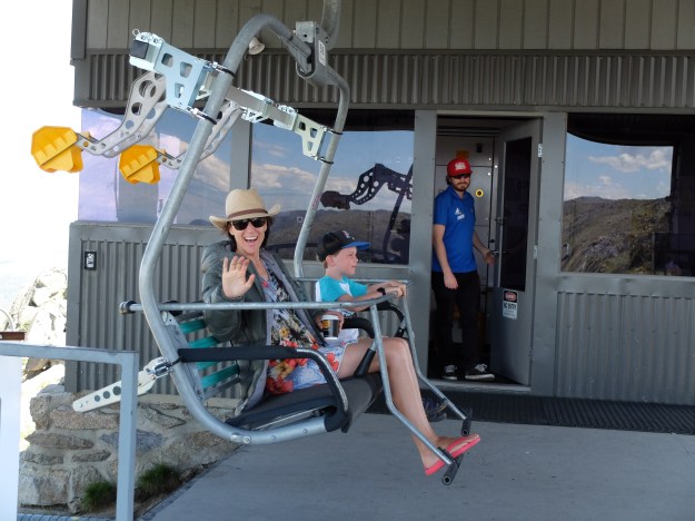 Then separate trips (note the additional jacket, it was cold up the top!)