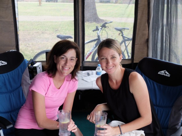 Hayley and Sarah catching up!