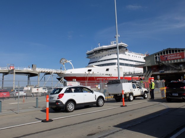 In the line for the Spirit of Tasmania