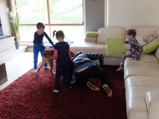 Rumble time - I think that's me on the bottom!