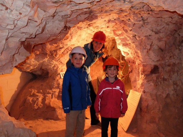 Hard hats were needed at the "Old Timers Mine"