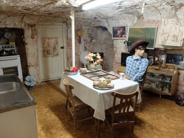 A "model" in a real underground, hand dug, room!