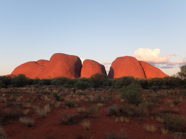 Kata Tjunta at sunset