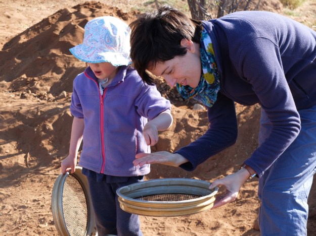 Dig, sift, wash, examine (all combined with a little bit of hope!)