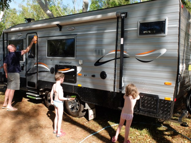 A quick wash of the van - I am not in the "uniform"