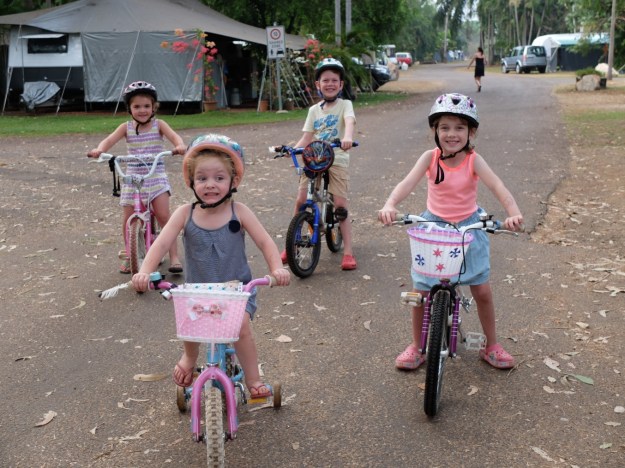 The BMX bandits, April now off training wheels for good (gotta keep up with the big kids!)